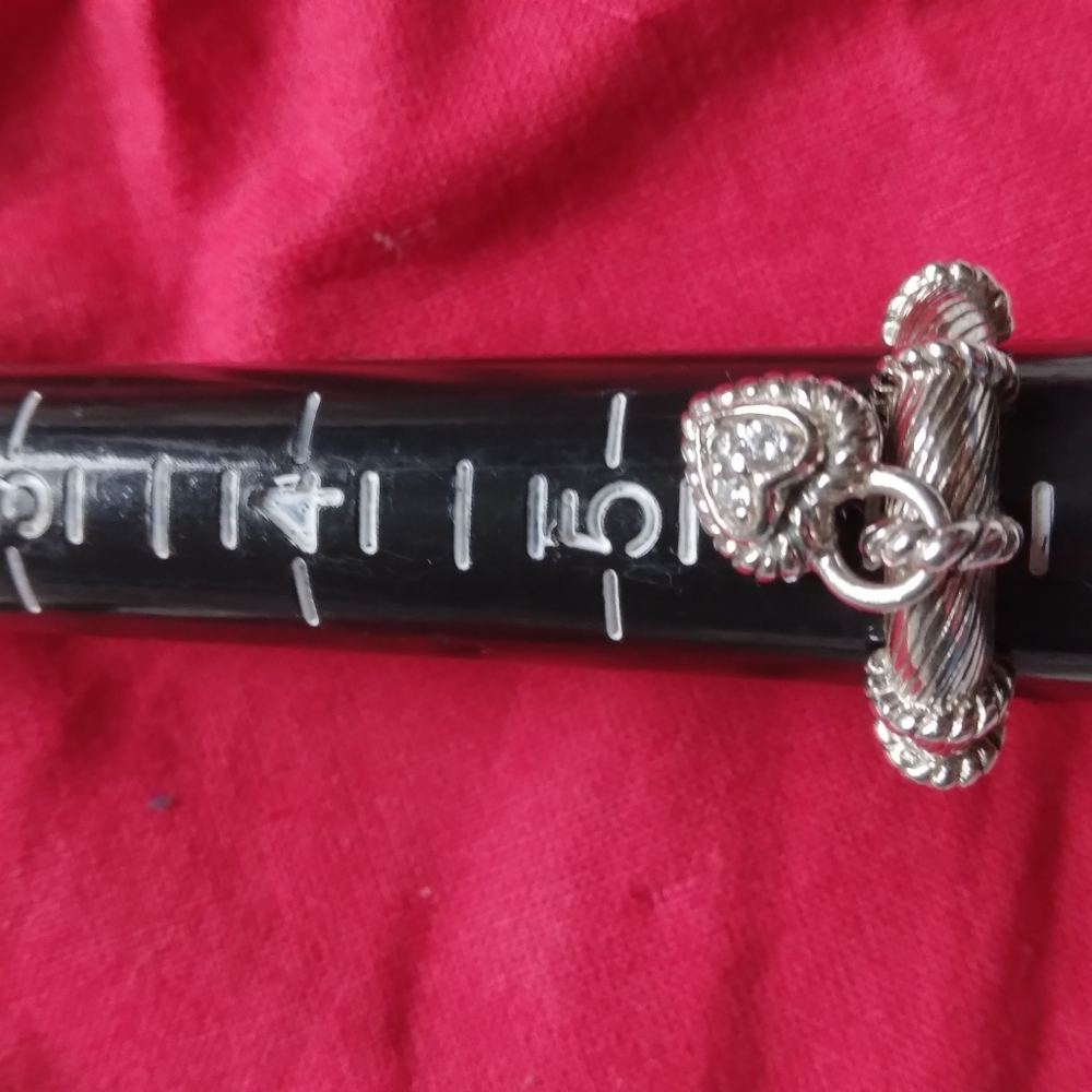 925 Dangle Heart Ring - image 1